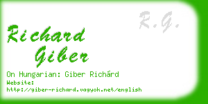 richard giber business card